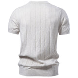 Crew-neck Business Mens Short-sleeve Sweater