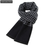 Mens Wool-Blend Plaid Scarf Winter Warmth & Extra Thickness