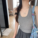 Retro U-neck Halter I-shaped Camisole For Women