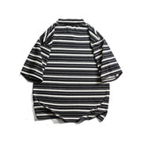 Men's Retro Striped Bottoming Pullover