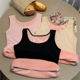 Womens Padded Thermal Figure-hugging Base Layer In A Solid Color