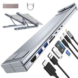 Aluminum Alloy HUB Multi-interface HDMI 8 In 1 Docking Station Laptop Stand