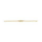 10K Yellow Gold 1/4 Cttw Round-Cut Diamond Basket Weave Rope Chain Style 7" Bracelet (H-I Color, I1-I2 Clarity)