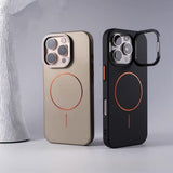 Magnetic Phone Case With A Gold-finish Thin Ring Compatible With The 17 Pro Max