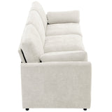 Cozy Upholstered 3-Seater Sofa with Plush Double Cushion and Ergonomic Design