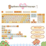 Sublimation Cute Cartoon Pig Party Theme Height Keycap Full Set