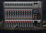 CT8 Professional 8-way Mixer USB With Bluetooth Monitor DJ Console Audio Mixer