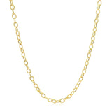 2.5mm 14k Yellow Gold Pendant Chain with Textured Links