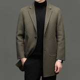 Men's Mid-Length Double-Faced Wool Coat