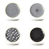 Set of 4 Ceramic 8 Salad Plates  Microwave  Oven Safe