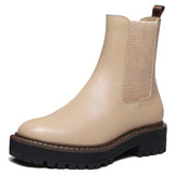 Women's Chelsea Ankle Boots – Leather Platform Lug Sole