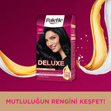Palette Deluxe Gece Mavisi Hair Dye - Long-Lasting Vibrant Night Blue Hair Color with Nourishing Properties