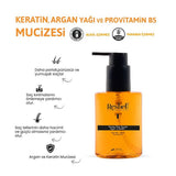 Reshell Argan Oil and Keratin Hair Care Serum for Damaged Hair - Nourishing, Strengthening, Daily Use - 3.38 fl oz