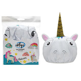 Eklips Unicorn Hair Bonnet - Waterproof Hair Protection for Curly Hair, Shower Cap with Elastic Band