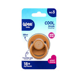 Wee Baby Cool Round-Tip Pacifier No: 3 - Tan - Baby Pacifier for 18 Months+, Silicone, Orthodontic Design