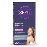 Sesu Sensitive Skin Wax Strips - Easy Hair Removal for Short Hair, Sugar-Free Formula