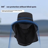 Hat Men's Sun-shade Fisherman Hat Big Brim Sun-proof Fishing Hat