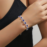 Diamond Necklace Earrings And Bracelet Three Piece Jewelry Set