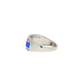Created Opal Ring Sterling Silver