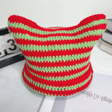 Simple Striped Casual Wool Hat