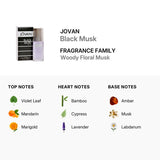 Jovan Black Musk Cologne Spray for Men 3.0 oz