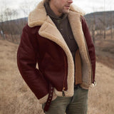 Thickened Leather-and-fur Mens Casual Jacket