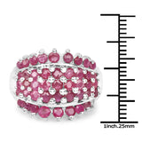 2.70 Carat Genuine Ruby .925 Sterling Silver Ring