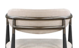 Set of 2 Beige and Black Armchair with Open Back