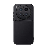 Light Luxury Leather-Grain Magnetic Car Mount Lens-Cover Full-Body Drop-Resistant Protective Case