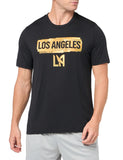 adidas Mens FC Short Sleeve Pre-Game T-Shirt Black/Los Angeles Football Club Medium