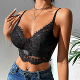 Sheer Mesh Camisole With Spliced Women's Bare Back