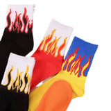 Best-selling Street-style Influencer Fashion Brand Flame-patterned Mid-calf Socks