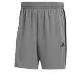 adidas Mens Train Essentials Piqué 3-Stripes Shorts Grey/Black