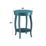 Aberta Teal Finish Accent Table