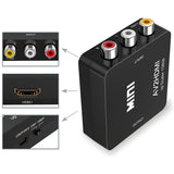 ABLEWE 1080P Mini RCA Composite CVBS Video Audio Converter Adapter