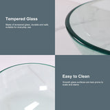 Above Counter Artistic Tempered Glass Bathroom Sink Transparent Counter Top Bathroom Single Bowl Vessel Basin