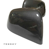 ABS Mirror Covers for Model 3/Y | 4 Finishes | 3M Tape | Scratch Protection | 3 Versions