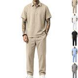 Mens Loose-fitting Top And Trousers Set