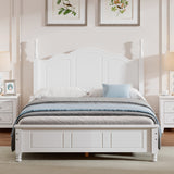 Full Size Wood Platform Bed Frame,Retro Style Platform