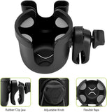 Accmor Stroller Cup Holder with Phone Holder, Bike Cup Holder, Universal Cup Holder for Uppababy Nuna Doona Strollers, 2-in-1 Cup Phone Holder for Stroller, Bike, Wheelchair, Walker, Scooter