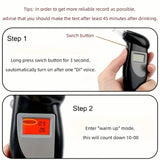 Accurate Personal Breath Alcohol Tester - Instant Blood Alcohol Content Measurement with High-Precision Sensors and LED Display