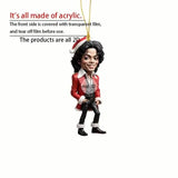 Acrylic Musician Caricature Ornament with Santa Hat