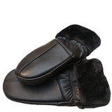 Fleece-lined Thickened Cold-resistant Windproof Sheepskin Mittens For Cycling