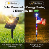 LED Solar-Powered National Flag For Outdoor Courtyards And Villas