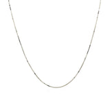 14k White Gold Classic Box Chain 0.6mm