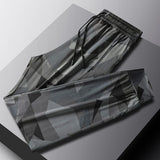 Summer Camouflage Loose-Fit Plus-Size Stretch Quick-Dry Sports-Casual Mens Ankle-Tightening Trousers