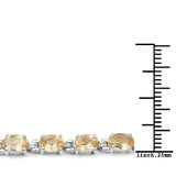 9.03 Carat Genuine Citrine .925 Sterling Silver Bracelet