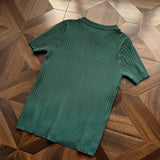 Men's Ice Silk Knitted Polo Shirt T-Shirt