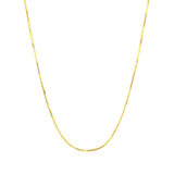 14k Yellow Gold Octagonal Shiny Snake Chain 0.8mm