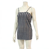 SHEIN Tall Houndstooth Print Cami Slip Dress